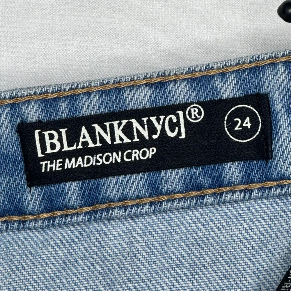 Blank NYC NWT Jeans Throwback Landscape Crop High Rise‎ Festival Hippie Sz 24 - Picture 11 of 14